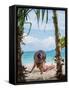 Woman Relaxing on the Beach in Thailand-Netfalls-Framed Stretched Canvas