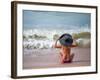 Woman Relaxing on the Beach in Thailand-Netfalls-Framed Photographic Print