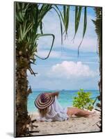 Woman Relaxing on the Beach in Thailand-Netfalls-Mounted Photographic Print