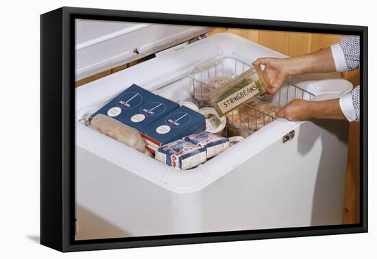 Woman Removing Food from Freezer-William P. Gottlieb-Framed Stretched Canvas