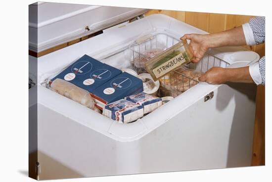 Woman Removing Food from Freezer-William P. Gottlieb-Stretched Canvas