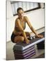 Woman Resting after Working Out in Gym, New York, New York, USA-null-Mounted Photographic Print