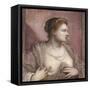 Woman Revealing Her Breasts-Tintoretto-Framed Stretched Canvas