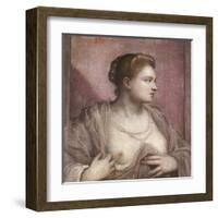 Woman Revealing Her Breasts-Tintoretto-Framed Art Print