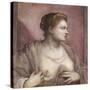 Woman Revealing Her Breasts-Tintoretto-Stretched Canvas