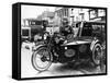 Woman Riding a 1929 500Cc Ajs Motorbike, (C1929)-null-Framed Stretched Canvas