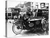 Woman Riding a 1929 500Cc Ajs Motorbike, (C1929)-null-Stretched Canvas