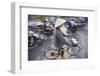 Woman Riding Bicycle, Hue, Thua Thien-Hue, Vietnam, Indochina, Southeast Asia, Asia-Ian Trower-Framed Photographic Print