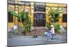 Woman Riding Bicycle Past Restaurant, Hoi an (Unesco World Heritage Site), Quang Ham, Vietnam-Ian Trower-Mounted Photographic Print