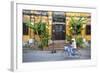 Woman Riding Bicycle Past Restaurant, Hoi an (Unesco World Heritage Site), Quang Ham, Vietnam-Ian Trower-Framed Photographic Print