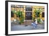 Woman Riding Bicycle Past Restaurant, Hoi an (Unesco World Heritage Site), Quang Ham, Vietnam-Ian Trower-Framed Photographic Print