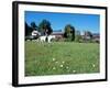 Woman Riding Horseback on Skiff Mountain, Litchfield Hills, Connecticut, USA-Jerry & Marcy Monkman-Framed Photographic Print