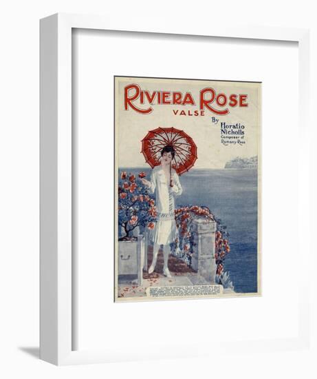 Woman, Riviera Rose 1926-null-Framed Art Print