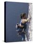 Woman Rock Climbing-null-Stretched Canvas