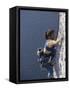 Woman Rock Climbing-null-Framed Stretched Canvas