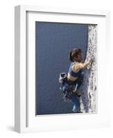 Woman Rock Climbing-null-Framed Photographic Print