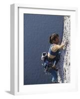 Woman Rock Climbing-null-Framed Photographic Print