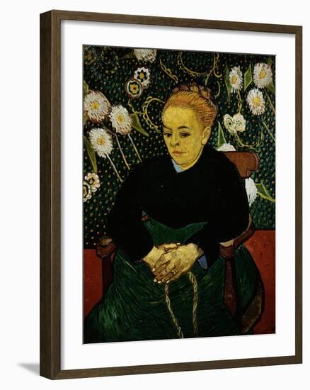 Woman Rocking a Cradle (Augustine Roulin)-Vincent van Gogh-Framed Giclee Print