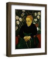 Woman Rocking a Cradle (Augustine Roulin)-Vincent van Gogh-Framed Premium Giclee Print