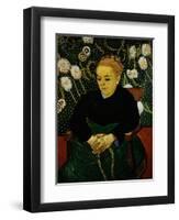 Woman Rocking a Cradle (Augustine Roulin)-Vincent van Gogh-Framed Premium Giclee Print