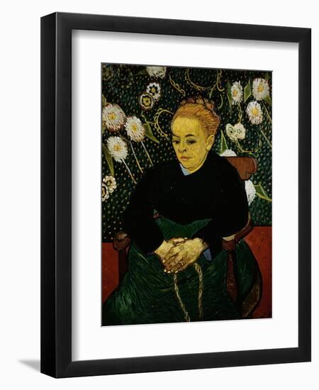 Woman Rocking a Cradle (Augustine Roulin)-Vincent van Gogh-Framed Premium Giclee Print