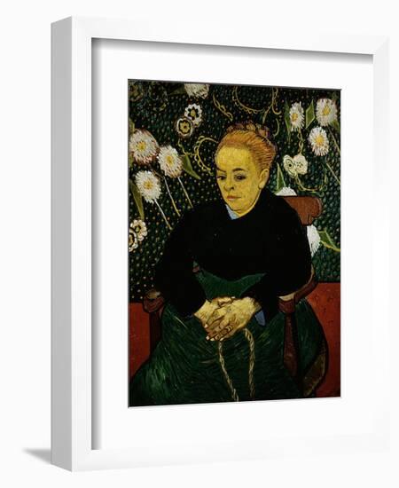 Woman Rocking a Cradle (Augustine Roulin)-Vincent van Gogh-Framed Premium Giclee Print