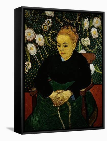 Woman Rocking a Cradle (Augustine Roulin)-Vincent van Gogh-Framed Stretched Canvas