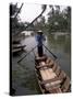 Woman Rowing, Mekong Delta, Vietnam-Bill Bachmann-Stretched Canvas