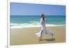 Woman Running Along Beach, Kovalam, Kerala State, India-Gavin Hellier-Framed Photographic Print