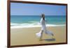 Woman Running Along Beach, Kovalam, Kerala State, India-Gavin Hellier-Framed Photographic Print