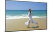 Woman Running Along Beach, Kovalam, Kerala State, India-Gavin Hellier-Mounted Photographic Print