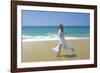 Woman Running Along Beach, Kovalam, Kerala State, India-Gavin Hellier-Framed Photographic Print