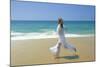 Woman Running Along Beach, Kovalam, Kerala State, India-Gavin Hellier-Mounted Photographic Print