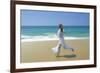 Woman Running Along Beach, Kovalam, Kerala State, India-Gavin Hellier-Framed Photographic Print