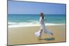 Woman Running Along Beach, Kovalam, Kerala State, India-Gavin Hellier-Mounted Photographic Print