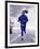 Woman Running During a Snow Storm-null-Framed Photographic Print