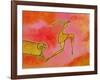 Woman Running from a Ram-Marie Bertrand-Framed Premium Giclee Print