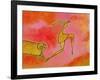 Woman Running from a Ram-Marie Bertrand-Framed Premium Giclee Print