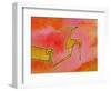 Woman Running from a Ram-Marie Bertrand-Framed Giclee Print