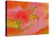 Woman Running from a Ram-Marie Bertrand-Stretched Canvas