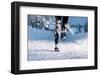 Woman Running in Winter-HalfPoint-Framed Photographic Print