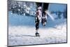 Woman Running in Winter-HalfPoint-Mounted Photographic Print