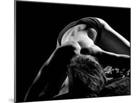 Woman's Back on Black Background-Antonino Barbagallo-Mounted Photographic Print
