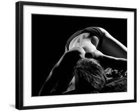 Woman's Back on Black Background-Antonino Barbagallo-Framed Photographic Print