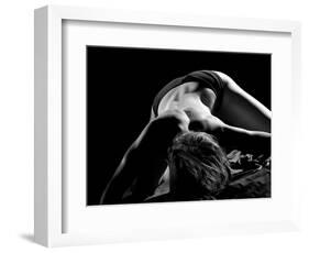 Woman's Back on Black Background-Antonino Barbagallo-Framed Photographic Print