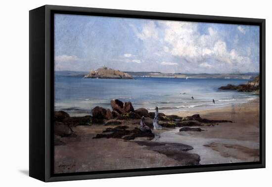 Woman's Bathing Beach, 1876-Emmanuel Lansyer-Framed Stretched Canvas