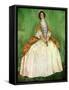 Woman 's costume in reign of Anne I (1702-1714)-Dion Clayton Calthrop-Framed Stretched Canvas