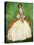 Woman 's costume in reign of Anne I (1702-1714)-Dion Clayton Calthrop-Stretched Canvas