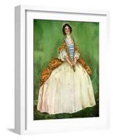 Woman 's costume in reign of Anne I (1702-1714)-Dion Clayton Calthrop-Framed Giclee Print