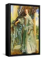 Woman 's costume in reign of Charles I (1625-1649)-Dion Clayton Calthrop-Framed Stretched Canvas